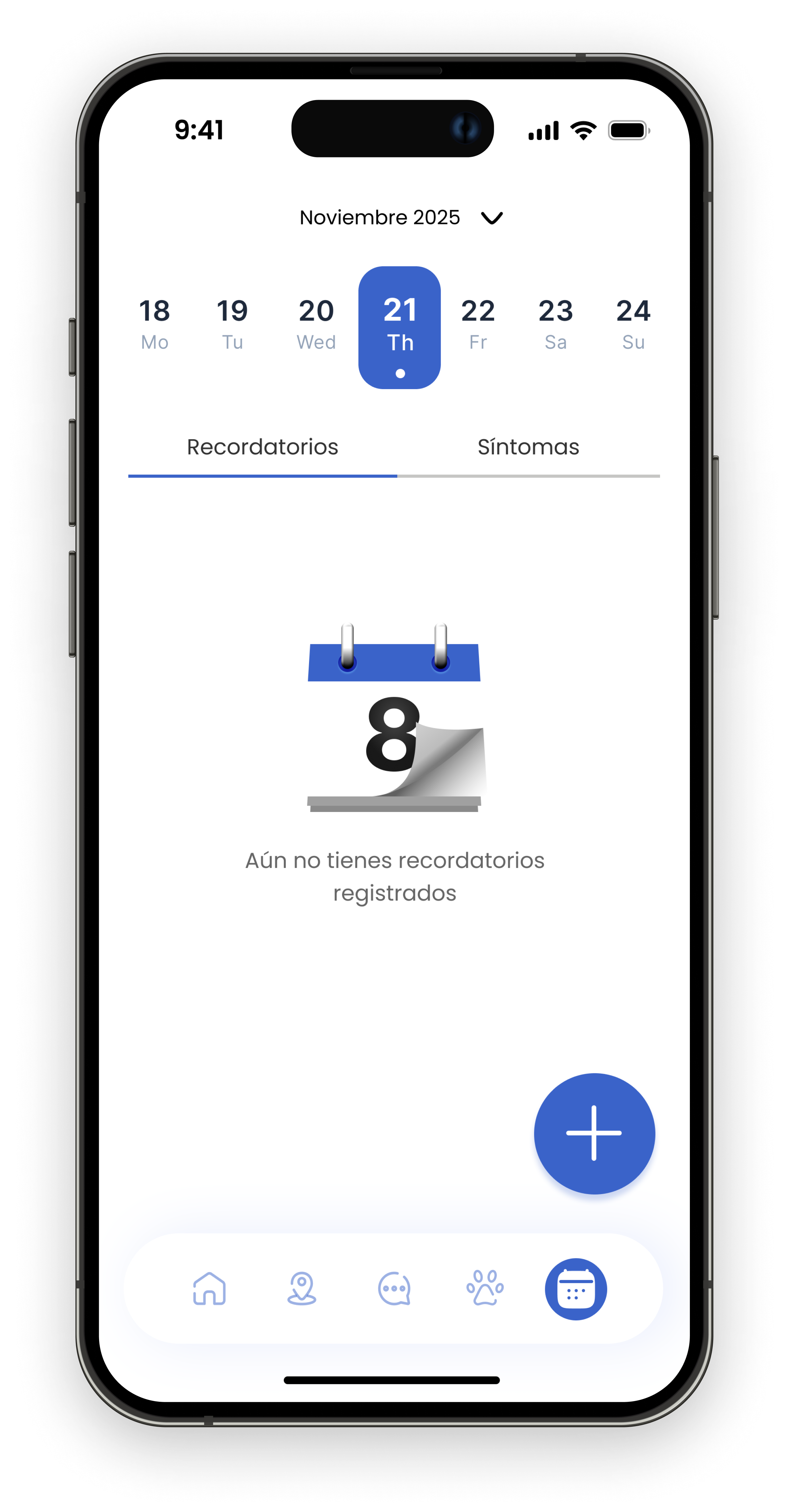 Registro de alimentación y actividades diarias