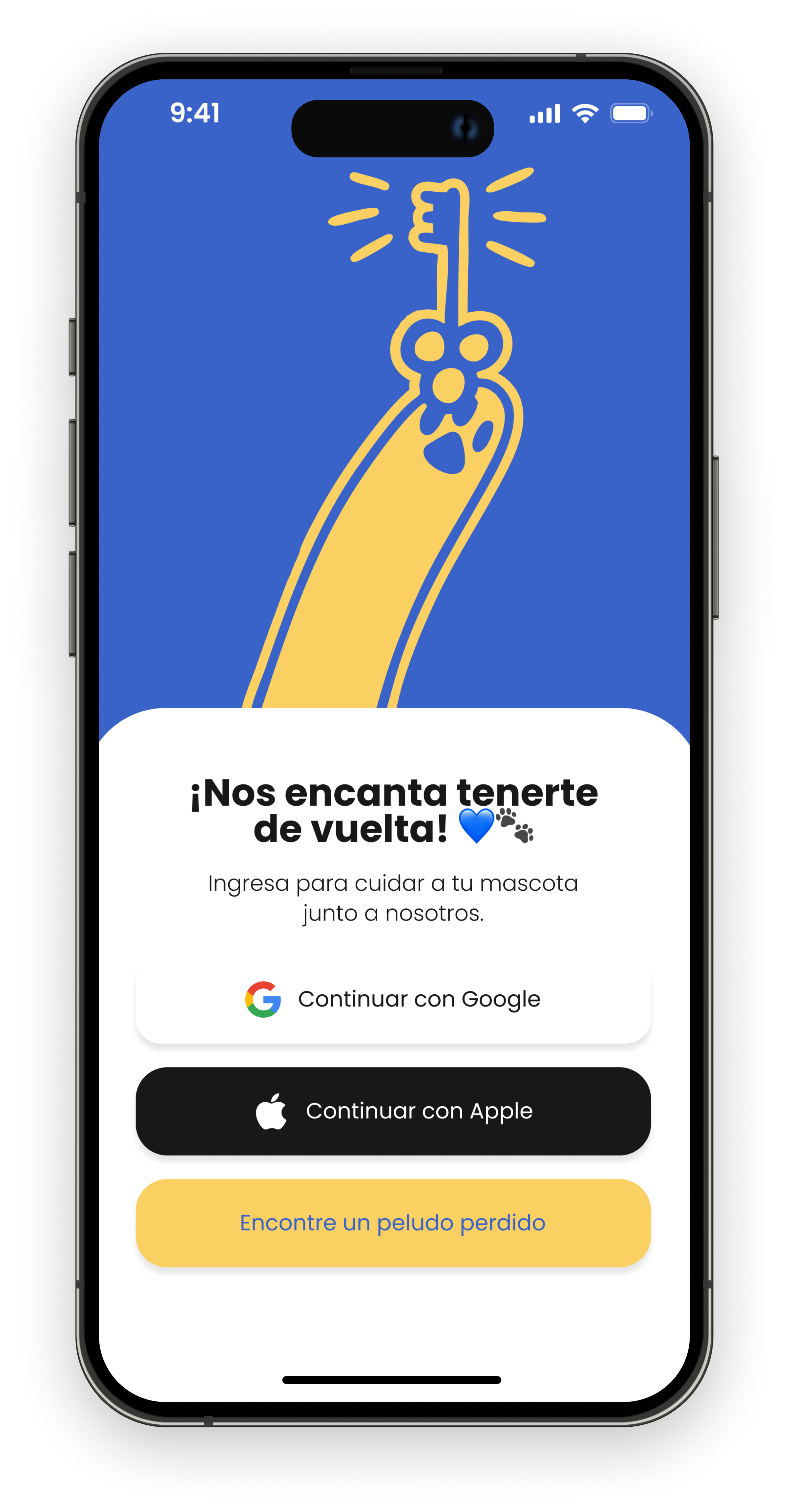 Dashboard principal de Kiria Pets mostrando el perfil de la mascota